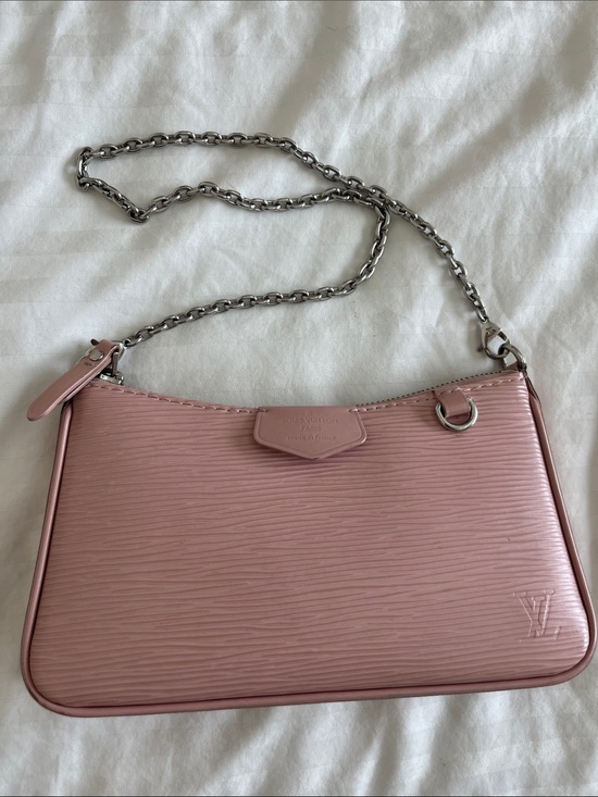 Louis Vuitton Handbags - Louis Vuitton Pink Epi Leather Mini Shoulder Bag with Silver Chain Strap